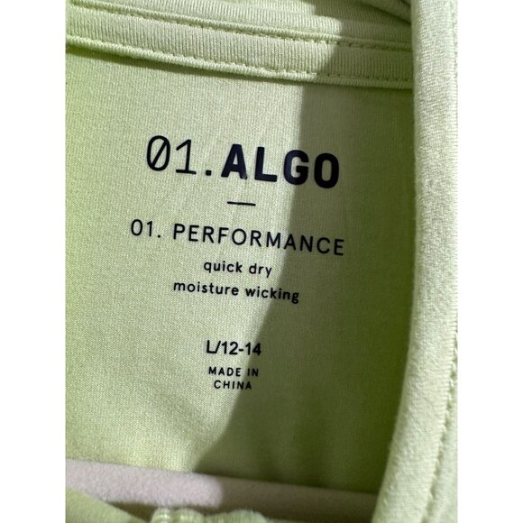 01. Algo Boys Performance Quarter Zip Pullover Long Sleeve Quick dry size L NWOT - Picture 3 of 5